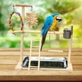 thumbnail image 3 of Parrot Playstand Bird Playground Bird Playpen Wood Perch Chewing Budgie, 3 of 7