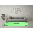 thumbnail image 3 of Ahgly Company Indoor Round Abstract Emerald Green Modern Area Rugs, 7' Round, 3 of 4
