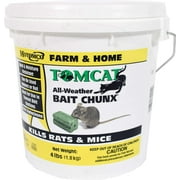 Tomcat All Weather Bait Chunx, 4 Lb, Tougher than a barnyard cat for controlling rats and mice By Motomco
