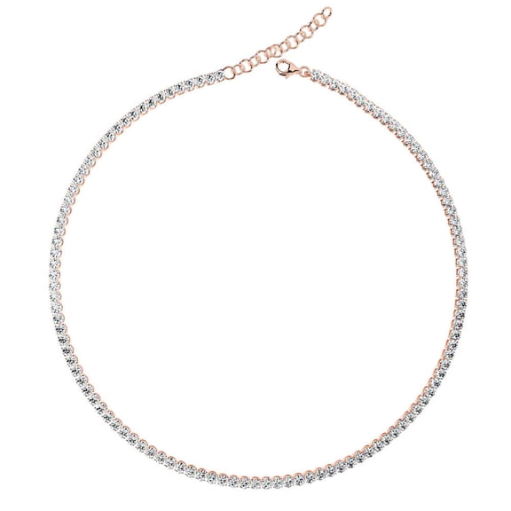 Cherry - 6 Carat Adjustable Round Diamond Tennis Necklace