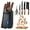 Black, variant on Kitchen Knife Set, Black Kitchen Knife Set with Knife Block – Non-Stick Stainless Steel Sharp Blades, Anti-Rust & Ergonomic Design for Home, Restaurant,Outdoor