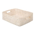 thumbnail image 5 of Kouboo Laguna Rattan Shelf Basket with Liner, Decorative Storage Basket, Organizer For Shelves, Latte, 5 of 6
