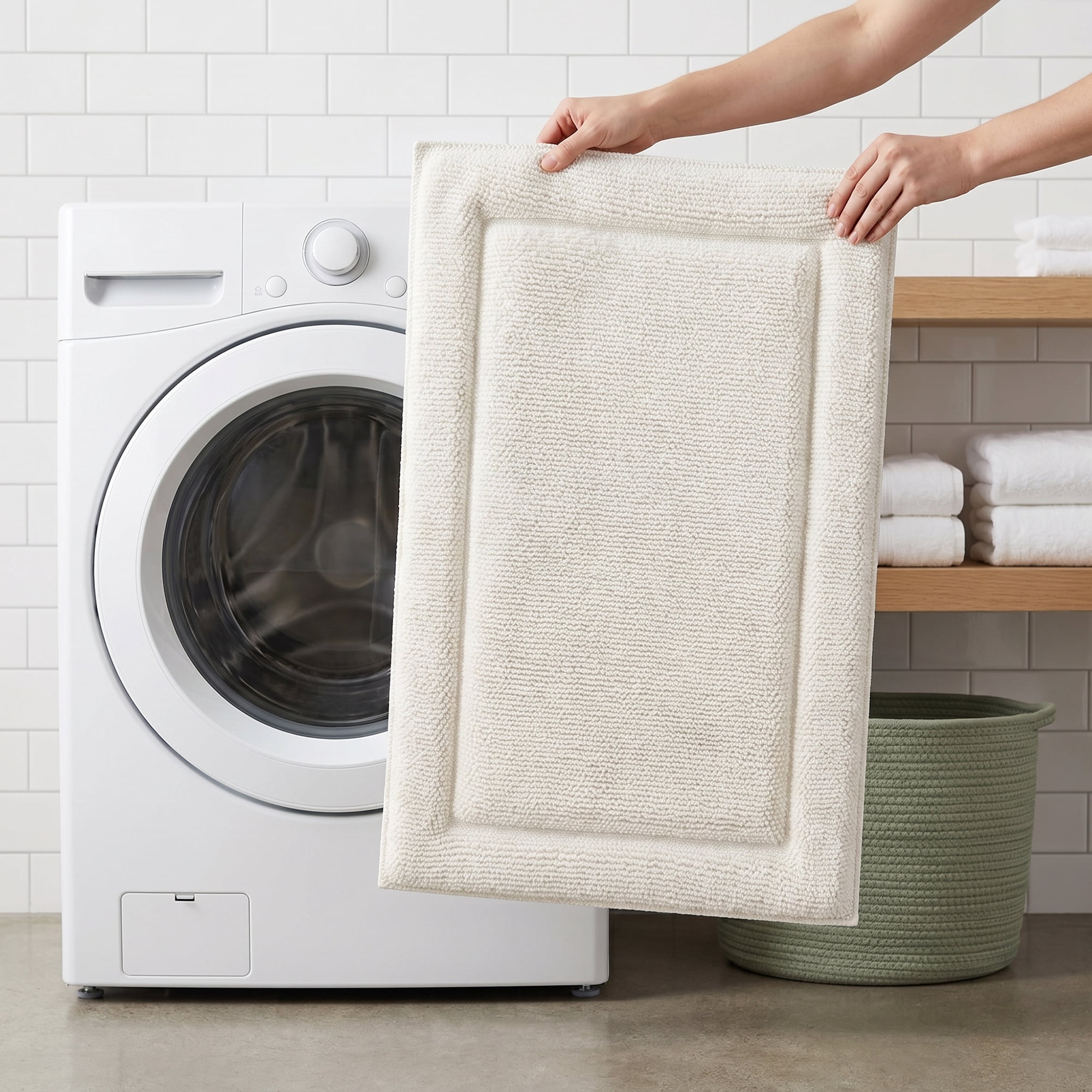 Unique Bargains Ultra Soft Shaggy Bath Mat Super Absorbent Non Slip Mat White 24" x 17"