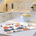 thumbnail image 6 of Yayeee Dish Drying Mat for Kitchen Counter 16"x18" Microfiber Absorbent Pad, Blue Snow Houses, 6 of 7