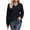 Navy, variant on Erwazi Women's Tops Dressy Casual V Neck Long Sleeve Blouses Shirts Loose Fall Pullover Top