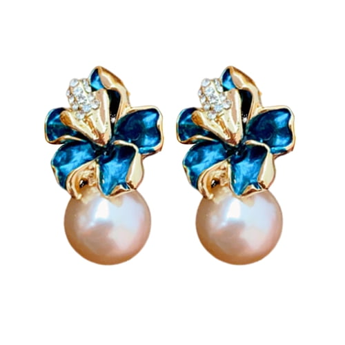 Silver Bow Earrings For Women Trendy Stuff Cute Bow Pearl...