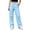 Light Blue(Great Pants), variant on ZHYou No Boundarie Women's Cargo Wide Leg Pants High Waist Straight Casual Loose Fit Workwear Trousers with Flap Pockets,Brown,Size 2XL