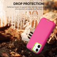 thumbnail image 6 of Compatible with iPhone 12 Case/iPhone 12 Pro Case 6.1-Inch (2020), Heavy Duty Defender 3-Layer Rugged Shockproof Drop Protective Cover Phone Cases for iPhone 12/12Pro, Hot Pink Green, 6 of 12