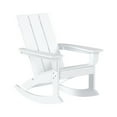 thumbnail image 2 of WestinTrends Ashore Patio Rocking Chair, All Weather Poly Lumber Plank Adirondack Rocker Chair, Modern Farmhouse White Rocking Chairs for Porch Garden Backyard and Indoor, 2 of 11