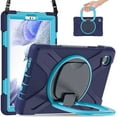 thumbnail image 4 of Étui Coloré pour Samsung Tab A7 Lite 8.7 Pouces 2021 avec Bandoulière, Grand Support Réglable, Protection contre les Chocs, 4 of 5