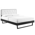 thumbnail image 2 of Modway Bridgette King Wood Platform Bed With Angular Frame, Black/White, 2 of 3