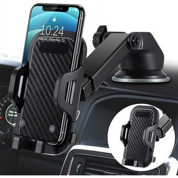 Soporte de telefono de coche soporte de mesa de borde rotacion universal de 360 sujetadores extensibles con un boton de deverrouillage para iPhone 11 12 Pro Max XS Max XR X 8