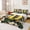 Olive Green D, variant on Feelyou Camouflage Letter M Queen Sheets for Boys, Rustic Camo Cabin Queen Sheet Sets, Green Gold, 4 Pieces, 1 Flat Sheet, 1 Fitted Sheet and 2 Pillowcases