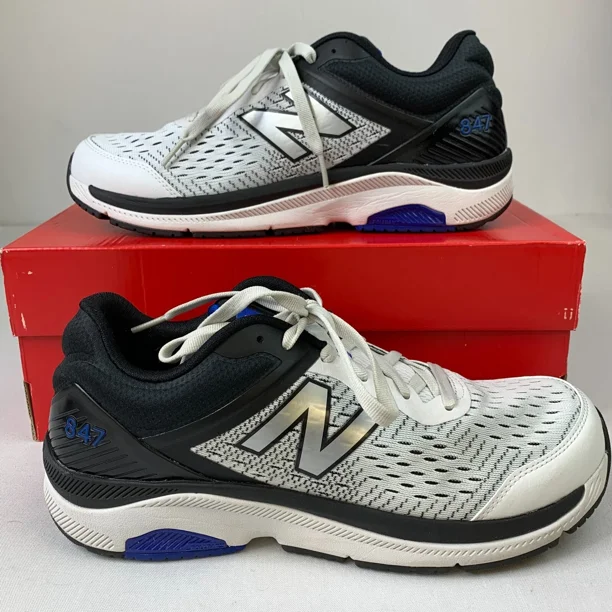 New Balance Mens 847V4 Walking Shoe Grey Black Trufuse Lace-Up Sneakers Sz 10