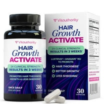 Vitauthority Adult Hair Growth Activate, Lustriva & AnaGain Nu Biotin Capsules, Unflavored, 30 Count
