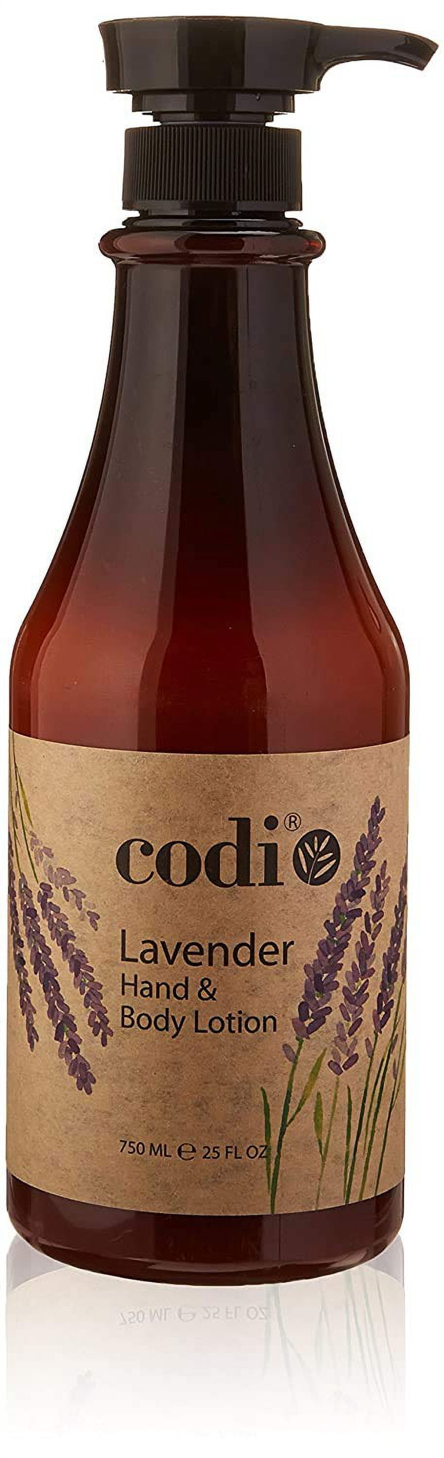CODi Lavender Lotion - Lavender Body and Hand Lotion for Women and Men - Lavender Body Lotion with True English Lavender Scent - Less Greasy and Quick Absorbent - 1 750ml Bottle and 2 100ml Tubes