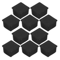Masteelf 10pcs Soft Furniture Feet End Cap Tips Floor Protector for Chair Table Square Chair Leg Floor Protectors Anti-Slip Rubber Chair Leg Covers Square Leg End Caps