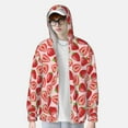 thumbnail image 3 of Pofeuu Cute Strawberry Print Sun Protection Outdoor Lightweight Full Zip UV Cooling Hoodie Long Sleeve Summer Clothing for Outdoor Hiking-XX-Large, 3 of 5