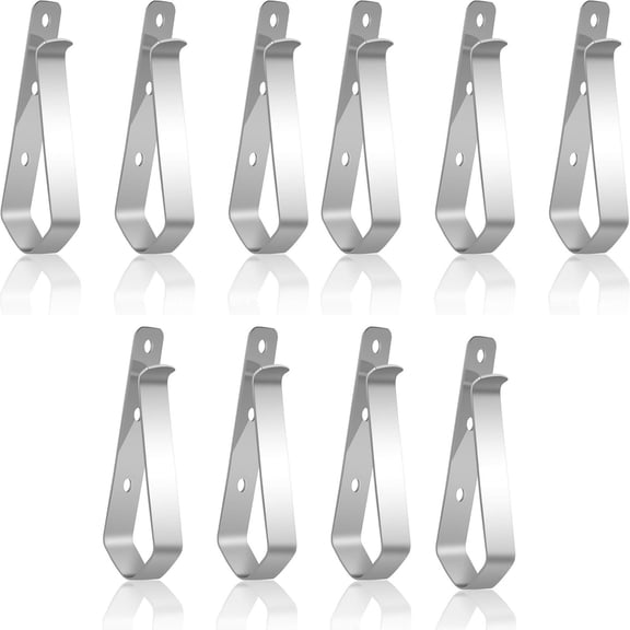 CxhicLuv 10-Pack Visor Clips, 2.2×0.5 Inch Garage Door Remote Clips – Stainless Steel, Durable – Ideal for Car Sun Visors, Garage Door Openers