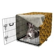 thumbnail image 5 of Gorilla Dog Crate Cover, Repeating Pattern of Jumping Monkey Silhouettes, Easy to Use Pet Kennel Cover Small Dogs Puppies Kittens, 7 Sizes, Orange Grey, by Ambesonne, 5 of 6