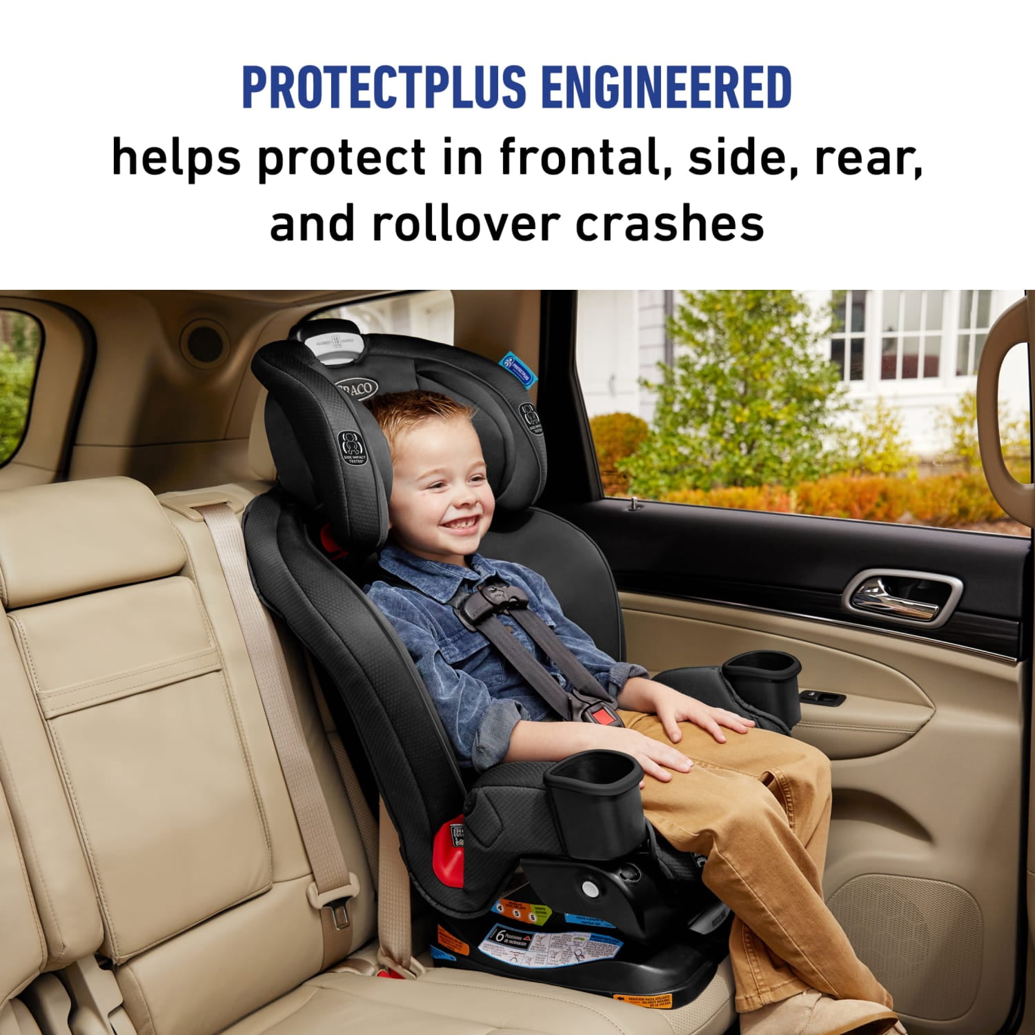 Graco Extend2Fit 3-in-1 Convertible Infant Toddler Car Seat featuring Anti-Rebound Bar, Prescott, 1 Count