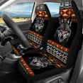 thumbnail image 2 of Renewold American Tribal Wolf Black Car Seat Cover Full Set, Car Seat Protector for Women Men, Auto Seat Cover Front Back Universal Fits for SUV Sedan Vans, 2 of 7