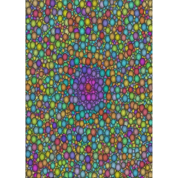 Ahgly Company Indoor Rectangle Patterned Green Abstract Area Rugs, 7' x 10'