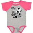 thumbnail image 3 of Inktastic Little Sister and Biggest Fan Soccer Player Girls Baby Bodysuit, 3 of 5