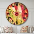 thumbnail image 2 of Designart 'Red Poppies on Green Background' Traditional Wall Clock, 2 of 4