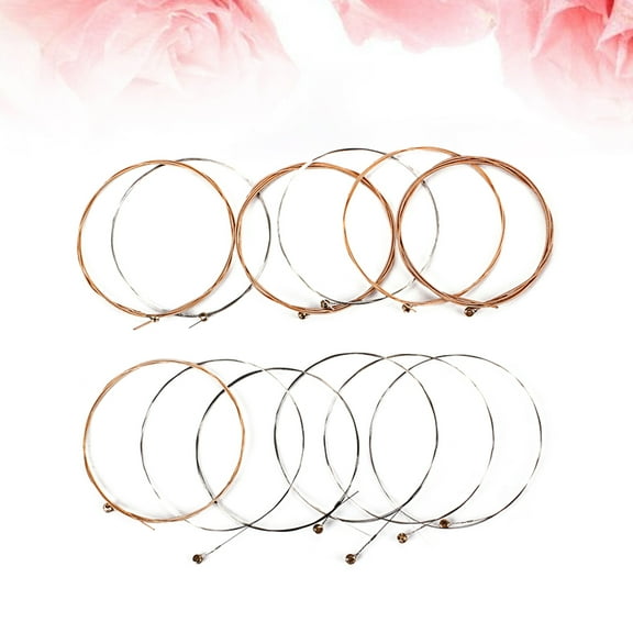 SEWCHICS 12pcs Replacement Guitar Strings Assorted Color Clear Sound for Electric Guitarists
