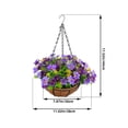 thumbnail image 2 of Flores artificiales colgantes en canasta para decoración de jardín de césped de patio, para la decoración de exteriores An, 2 of 5