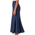 thumbnail image 5 of Samdudou Womens Skirts Maxi Skirt High Waisted Polka Dot Long Skirt Mermaid Style formal Evening Work Wear, 5 of 9