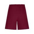 thumbnail image 5 of biudgviw Bermuda Shorts for Women Wide Leg Cotton Linen Shorts High Rise Lightweight Summer Beach Vacation Shorts with Pockets, 5 of 7