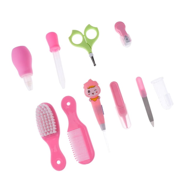 de atención de uñas para niños 10 en un de atención para bebés con cepillo de cabellero Cepillo de Rosado