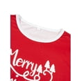 thumbnail image 4 of Family Matching Christmas Pajamas Set, Santa Print Long Sleeve Tops and Stretch Casual Pants Sleepwear, 4 of 7