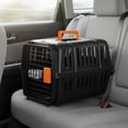 thumbnail image 2 of JWQFBC Airline Pet Carrier Portable Pet Transport Crate Vehicle Travel Carrier for Cats, Small Dogs, Black, 2 of 10