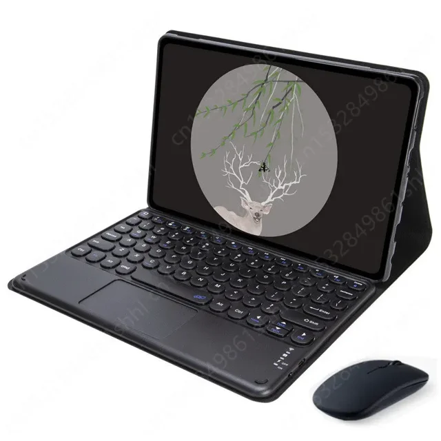 Touchpad Keyboard for Honor Pad 9 12.1 inch Tablet Case Keyboard Teclado Cover For Honor Pad 9 Case HEY2-W19 W09 Keboard Case black with mouse Spanish