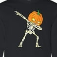 thumbnail image 4 of Inktastic Halloween Dabbing Great Pumpkin Skeleton Long Sleeve T-Shirt, 4 of 5