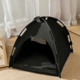 thumbnail image 1 of Camas para gatos de interior: cueva 2 en 1 para gatitos y mascotas pequeñas, tienda de campaña plegable con almohada acolchada extraíble y lavable, escondite para gatos con base antideslizante., 1 of 7