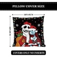 thumbnail image 2 of Nightmare Before Christmas Pillow Covers 18x18 Set of 4 Merry Christmas Xmas Winter Holiday Decorations and Supplies for Home Sofa Couch, 2 of 6
