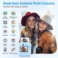 thumbnail image 2 of Zostuic Kids Instant Print Camera 30MP Digital Video Camera for Toddler Age 3-12 Years Old Selfie Camera Toy  with 32GB Memory Card and 4 Rolls of Printing Paper Pink, 2 of 7
