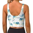 thumbnail image 3 of Bixox Women's Sea Turtle Pattern Fitness Navel Tank Top U-Back Yoga Tank Top Sweatshirt Sports Bra, 3 of 7