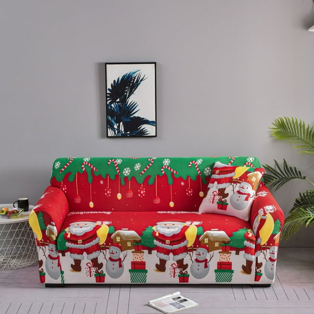 Housse de Canapé en Tissu, Housse de Canapé 1* Père Noël Inclut Housse de Canapé. (Multicolore-m)