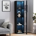 thumbnail image 2 of Aluminum strip lamp black side cabinet, 11.42 in width - For narrow spaces, useful storage solution, 2 of 6