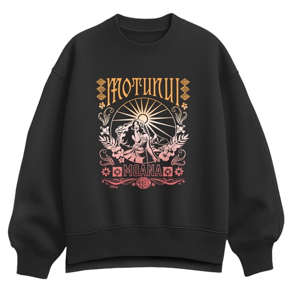 Moana Live Action - Motunui Groovy - Women's Oversized Fleece Crew Sweatshirt