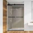 thumbnail image 5 of Marcelo 48" W x 76" H By Pass Shower Door in Matte Black with Clear Glass, 5 of 14