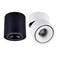 thumbnail image 2 of Indoor 220V 10W LED Spotlight 360 Adjustable Ceiling Downlight Surface Mounted COB Lighting Aluminum Wall Lamp Spot Light Warm White (Black), 2 of 4