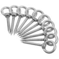 thumbnail image 1 of OFFIGAM 10Pcs Stainless Steel Eye Screws For Ceiling Hooks Silver Gardeners Fixtures, 1 of 8