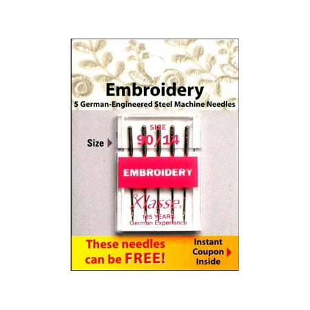 Klasse Mach Needle Embroidery Sz 90/14 5pc (Best Multi Needle Embroidery Machine For Home Business)