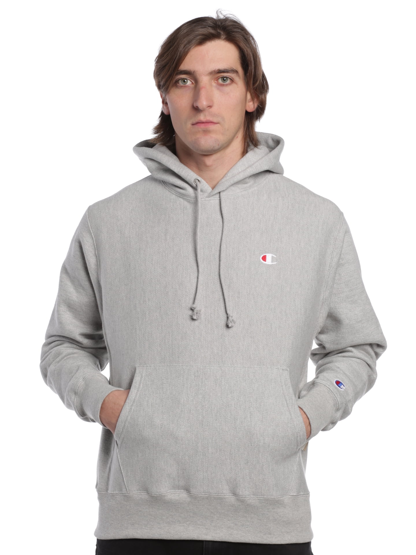 reverse weave pullover hoodie